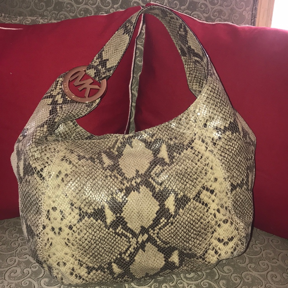 Snake skin print Michael Kors purse